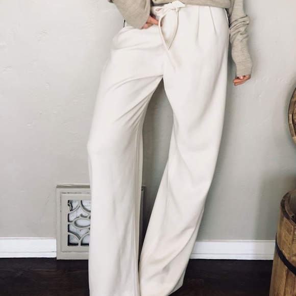 Vintage Valentino Off White Cut Out Pants - Picture 2 of 3